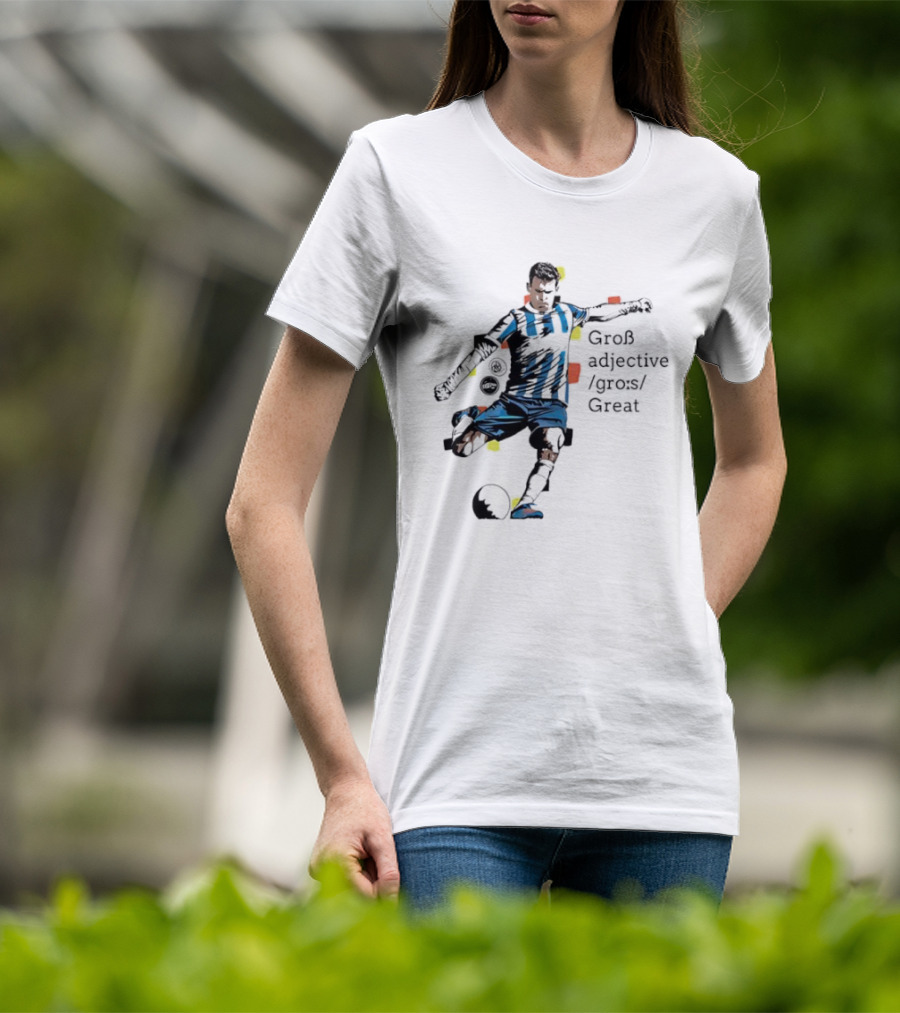 Jason Therios Groß Adjective Gros Great Soccer Player Action T-Shirt