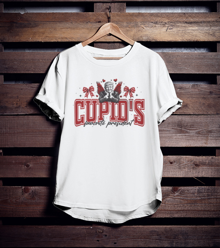 Trump Cupid's Favorite President Valentine's Wings And Bows T-Shirt