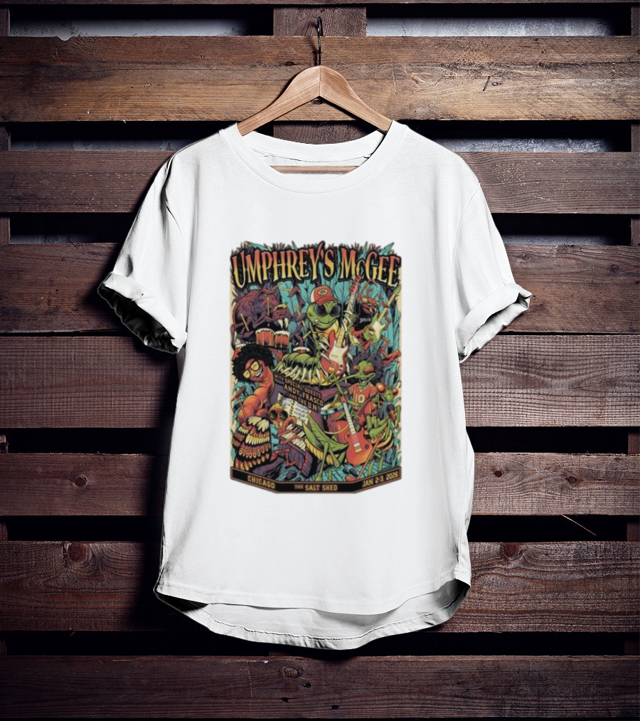 Umphrey's McGee Special Guests Andy Frasco Salt Shed Chicago Jan 2 3 2026 T-Shirt