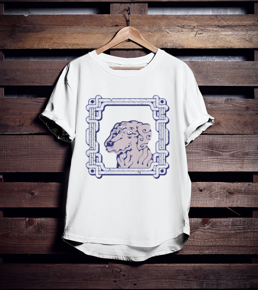 All Seeing Dog In Ornate Frame With Third Eye Vision T-Shirt