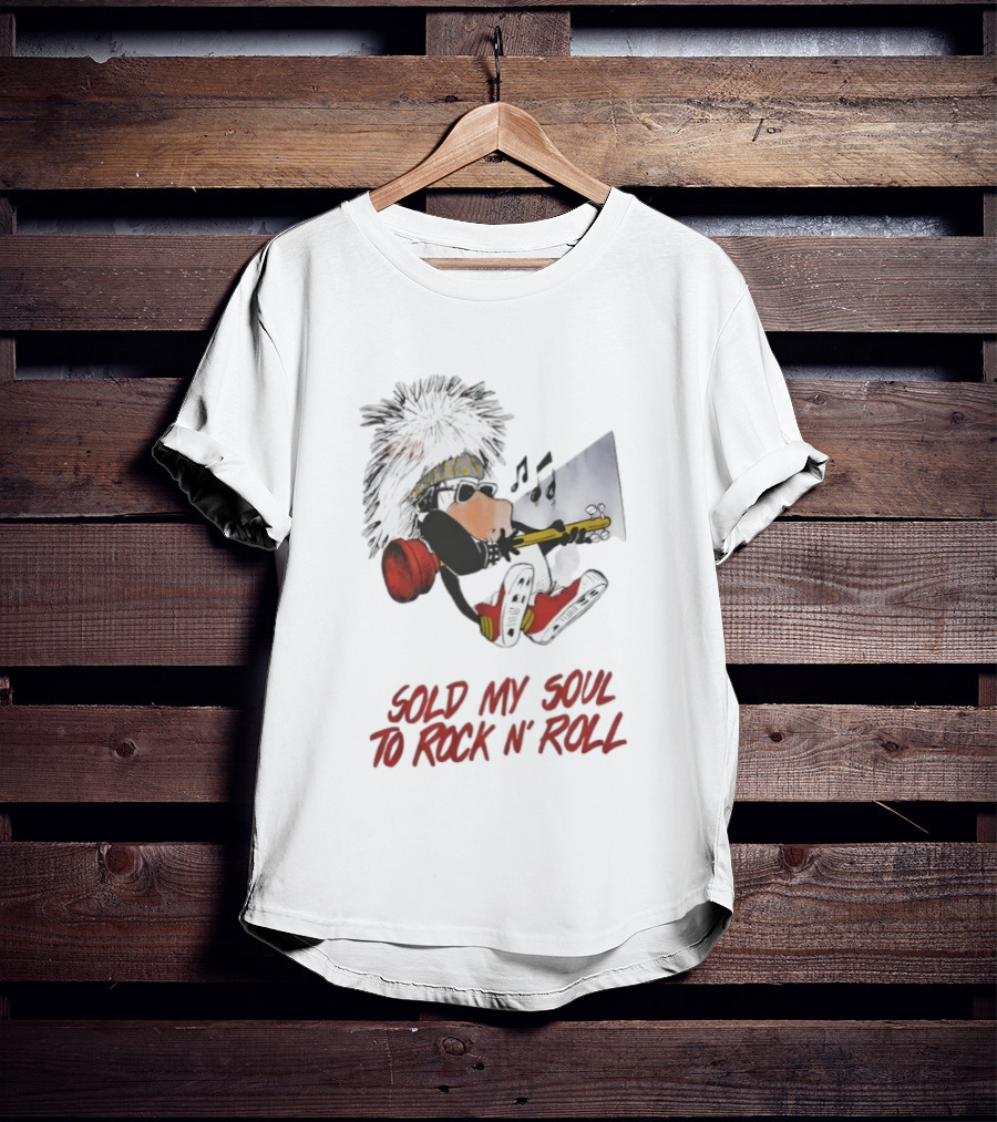 Bloom County 1986 Sold My Soul To Rock N' Roll Comic Penguin Music Fan Merch T-Shirt