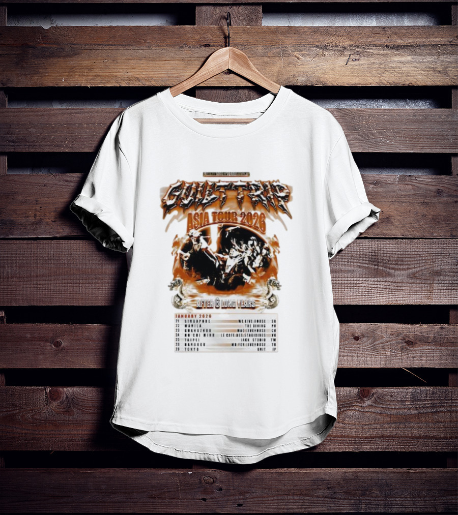Guilt Trip Asian Tour 2026 After 6 Long Years Official Concert Dates T-Shirt