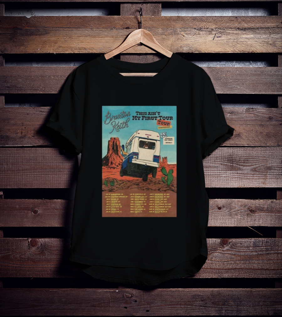 Braxton Keith This Ain't My First Tour 2026 Dates Bus Desert Scene T-Shirt