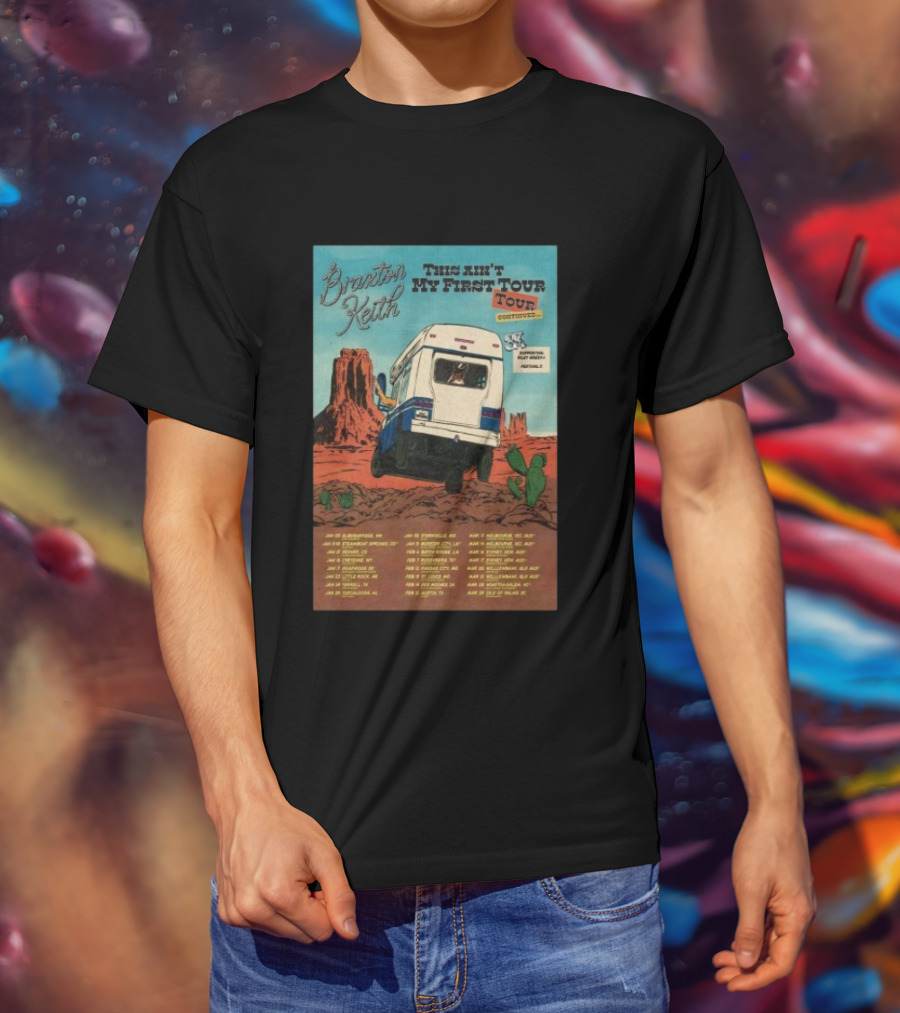 Braxton Keith This Ain't My First Tour 2026 Dates Bus Desert Scene T-Shirt