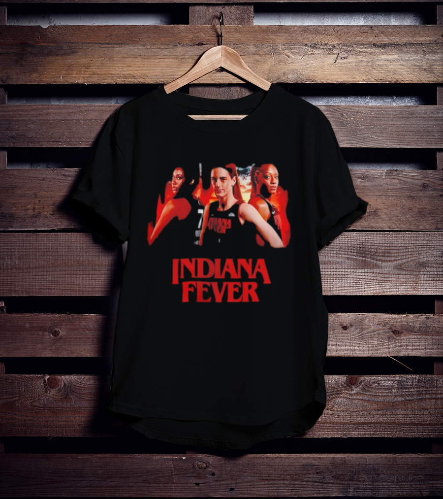 Indiana Fever Caitlin Clark Aliyah Boston Kelsey Mitchell Stranger Things T-Shirt