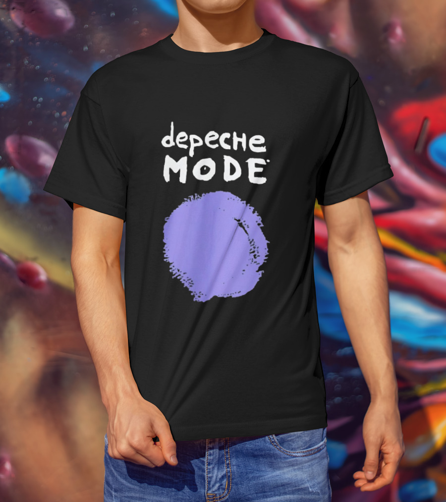 Depeche Mode Devotional Band Purple Circle T-Shirt