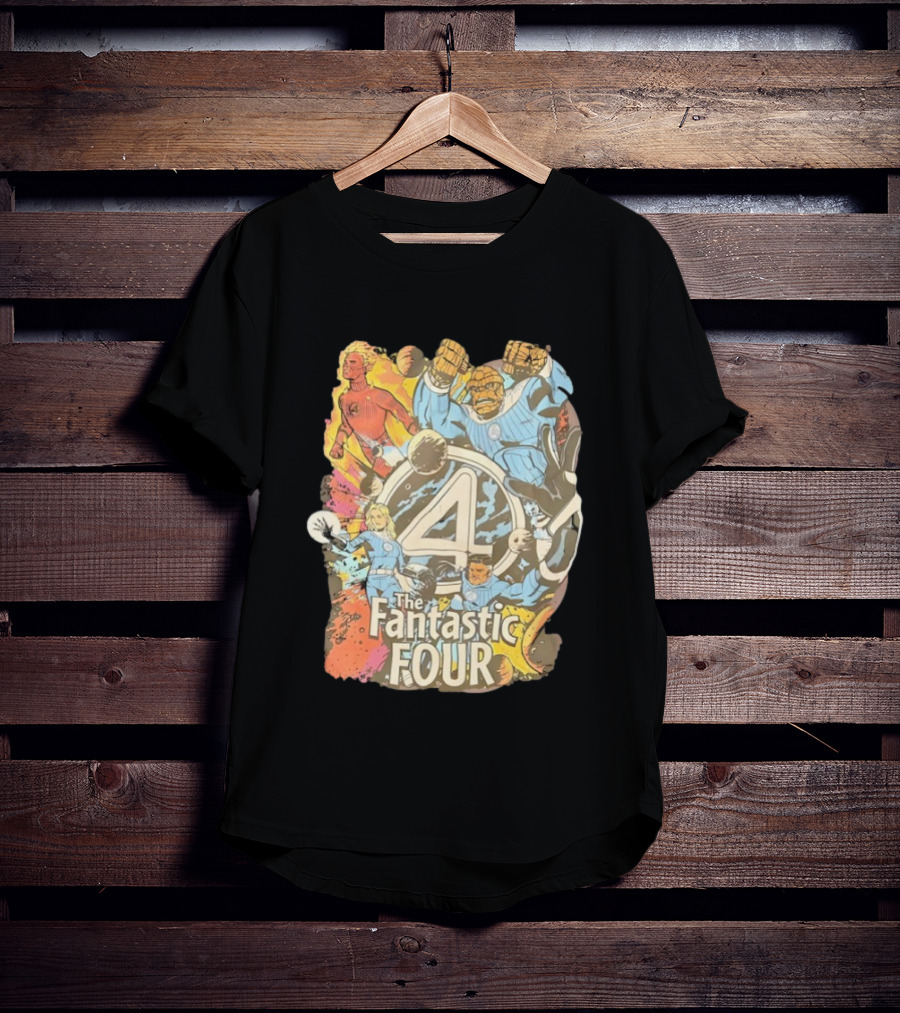The Fantastic Four Comic Book Style Mr. Fantastic Invisible Woman Human Torch The Thing T-Shirt
