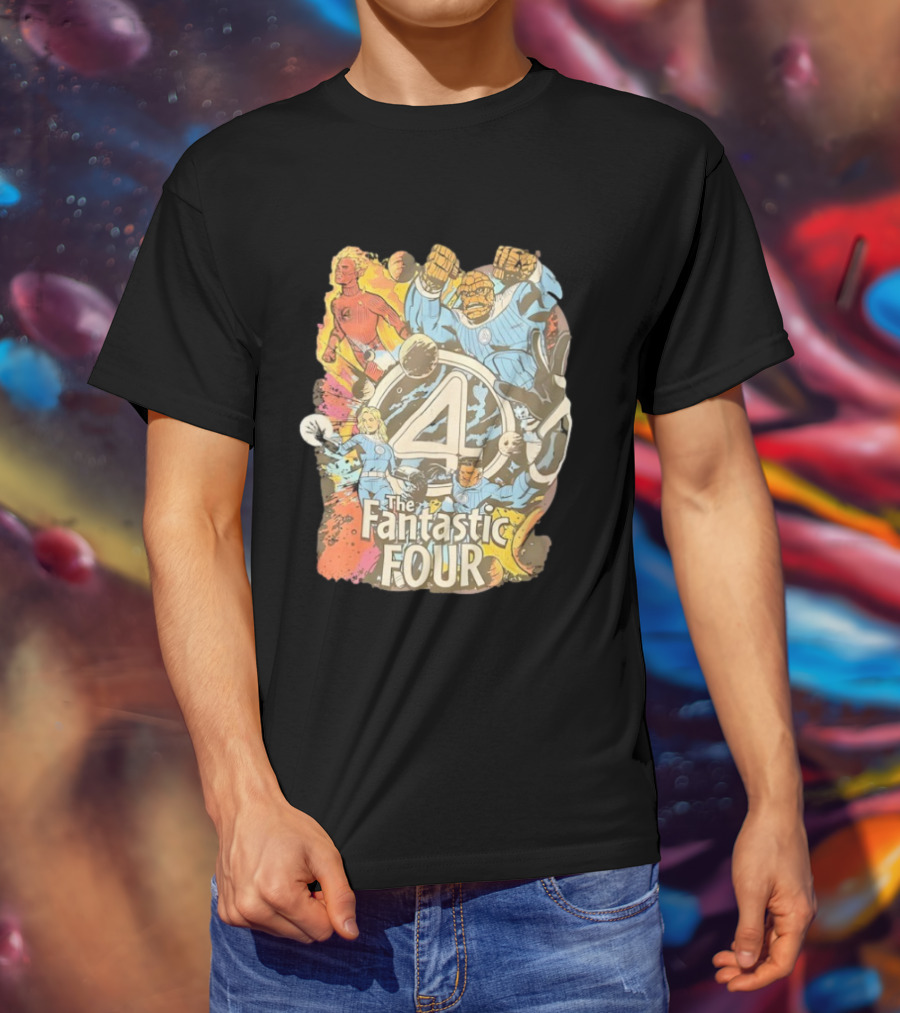The Fantastic Four Comic Book Style Mr. Fantastic Invisible Woman Human Torch The Thing T-Shirt