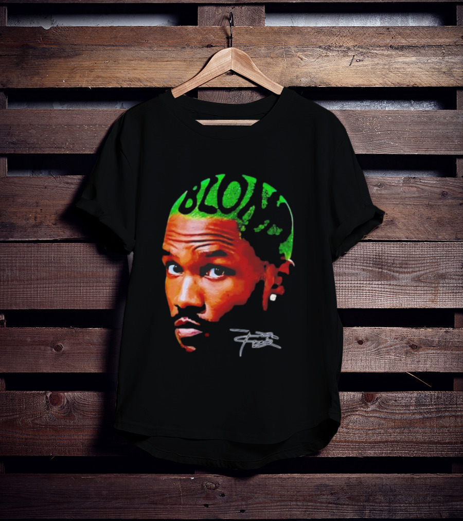Blond Frank Ocean Big Face Green Hair Signature T-Shirt