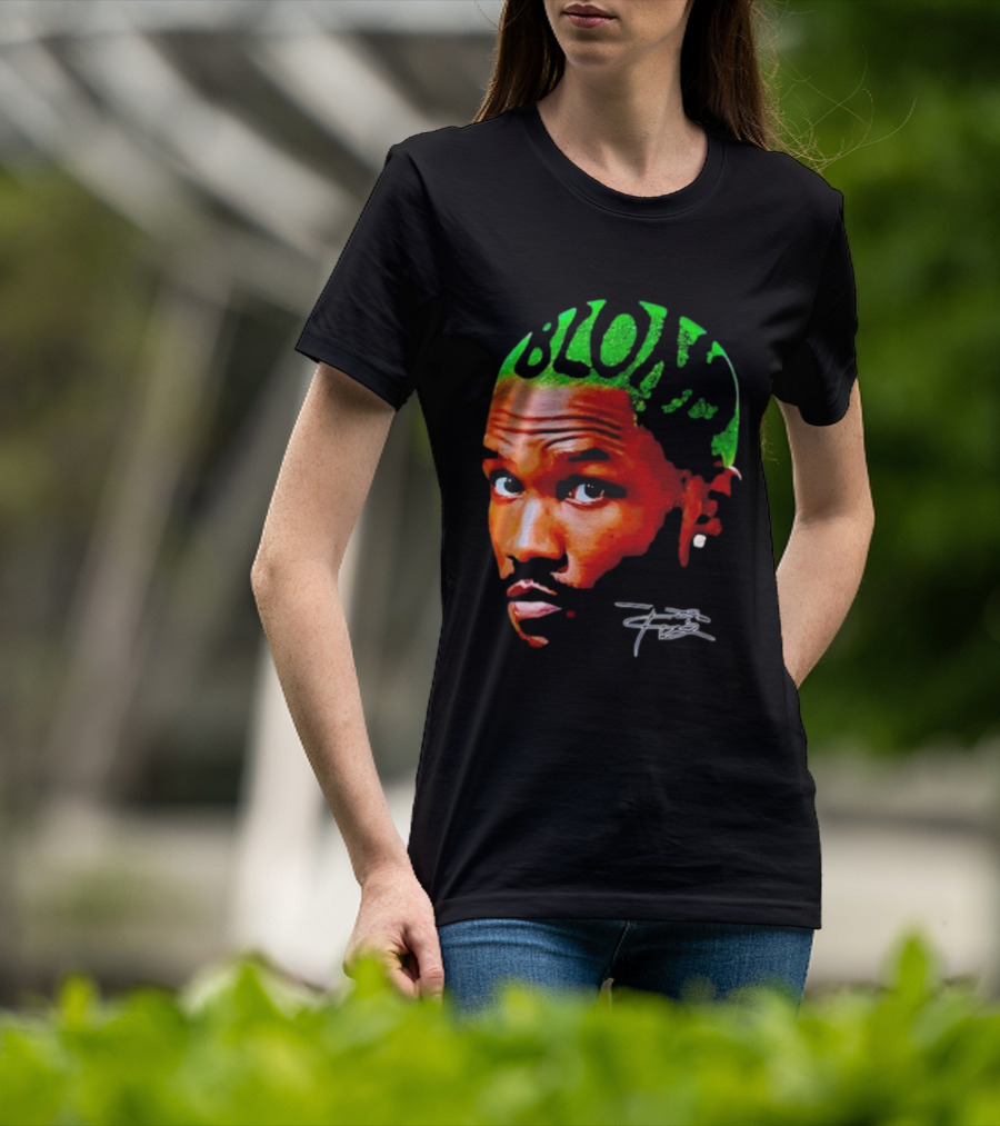 Blond Frank Ocean Big Face Green Hair Signature T-Shirt