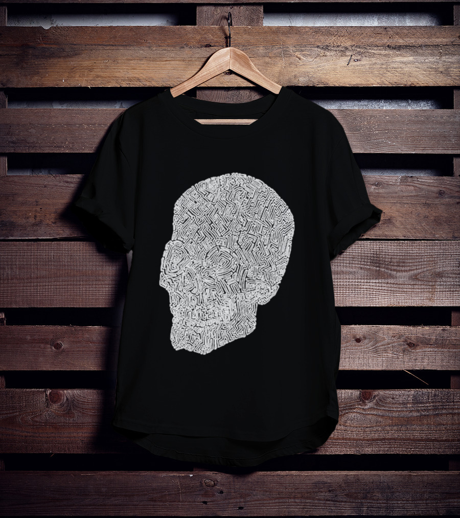 Noah Scalin Obsessive Compulsive Skull Maze T-Shirt