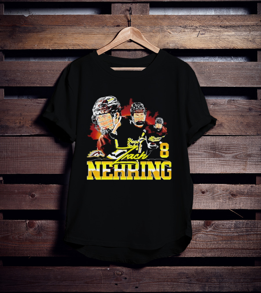 Western Michigan Broncos Men's Ice Hockey Zach Nehring 8 NCAA T-Shirt