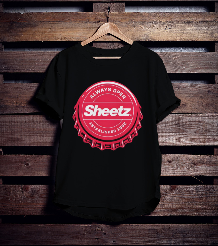 Always Open Sheetz Established 1952 Red Bottle Cap T-Shirt