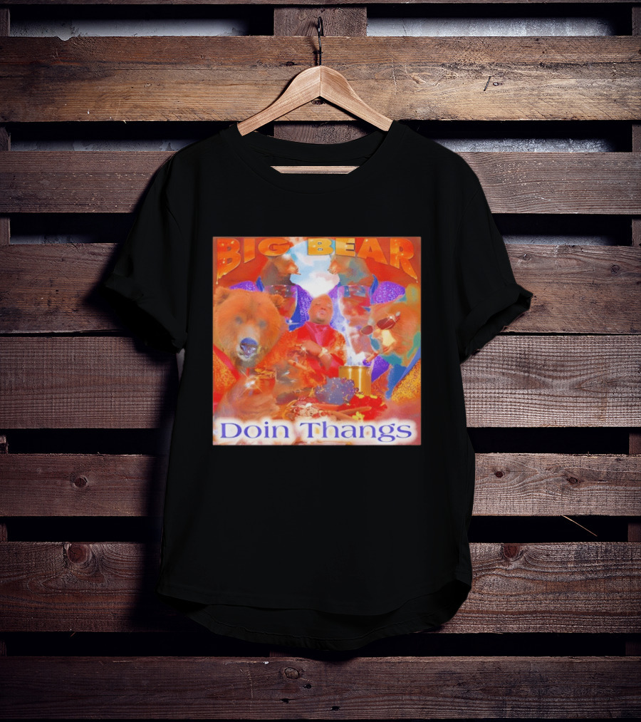 Big Bear Doin Thangs Album Cover Collage T-Shirt