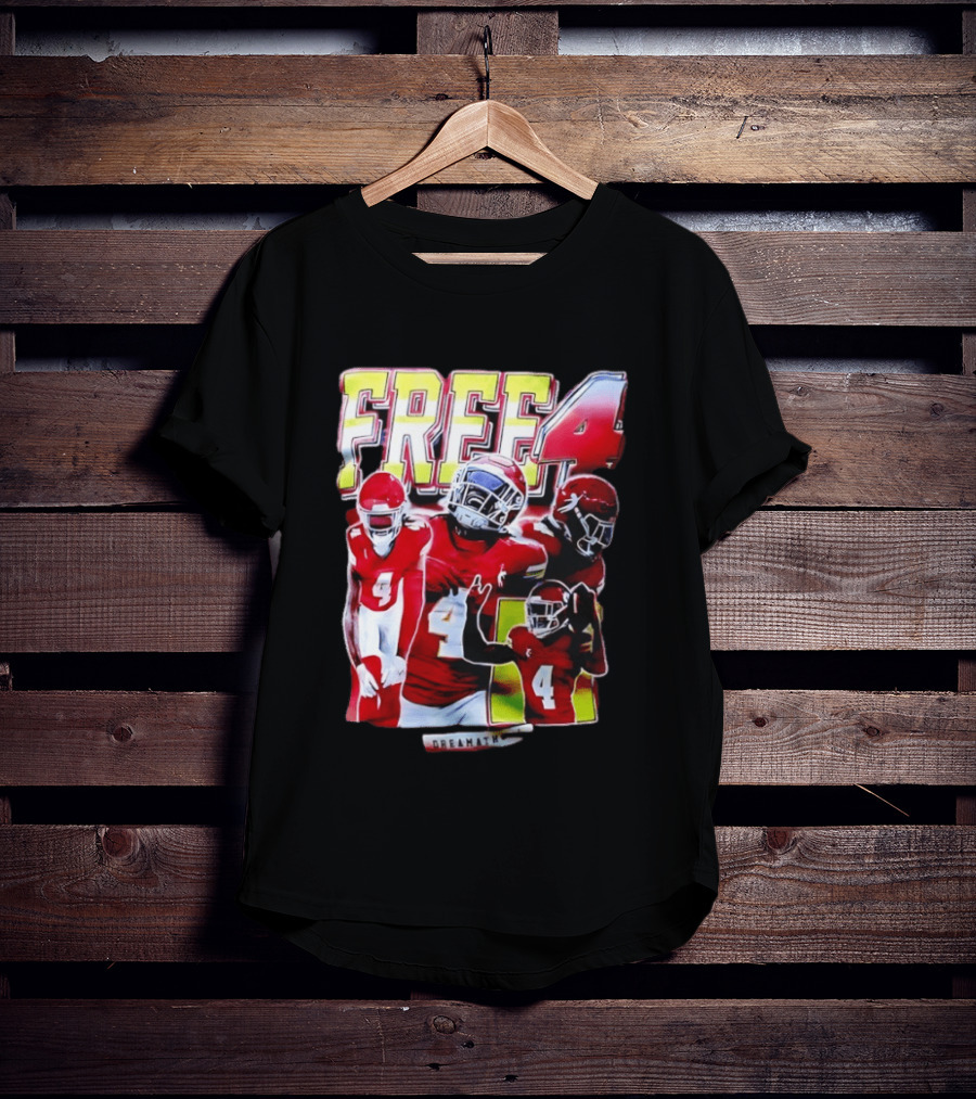 Free 4 Rashee Rice Kansas City Chiefs Dreamathon T-Shirt