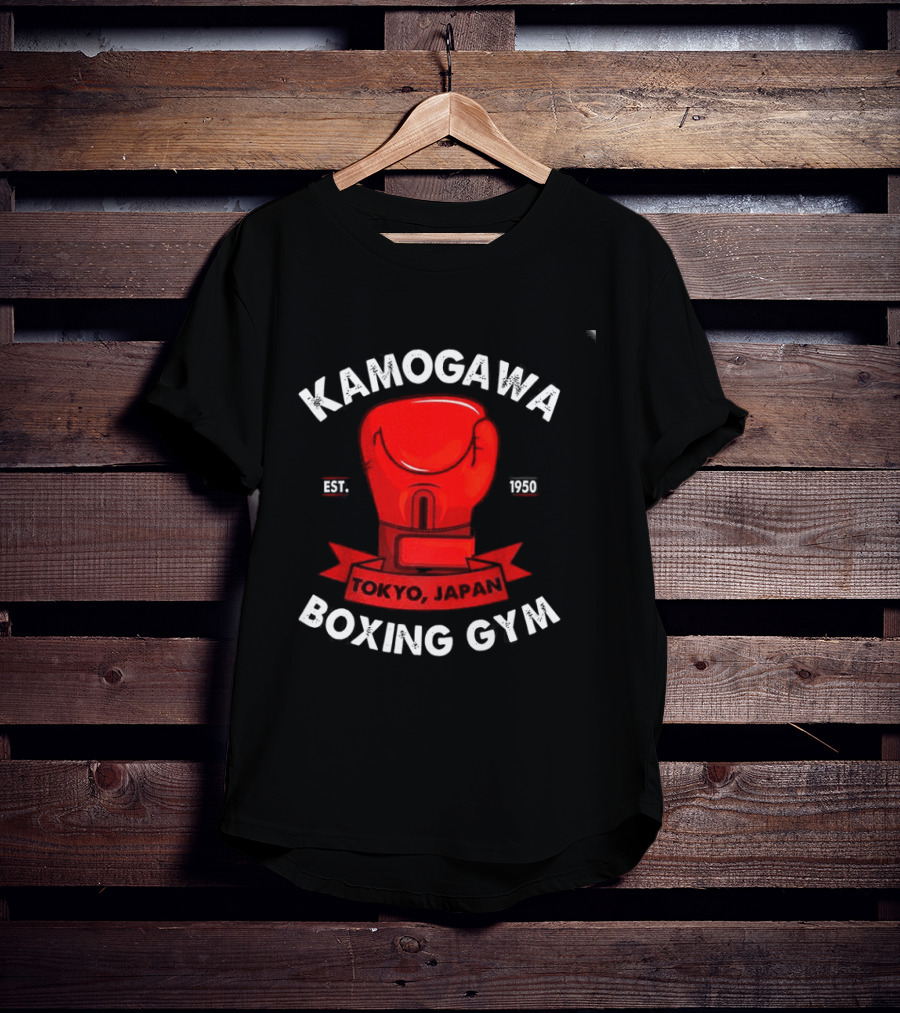 Kamogawa Boxing Gym Tokyo Japan Boxing Gloves Manga Est 1950 T-Shirt