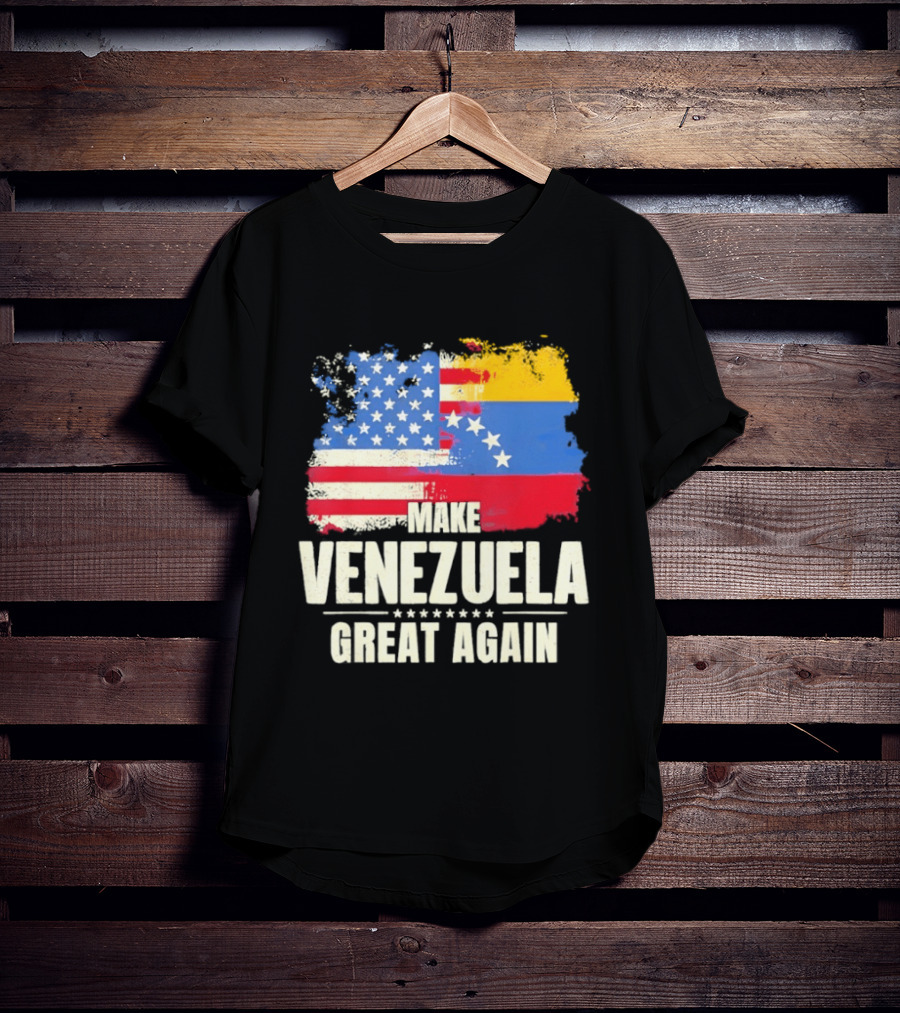 Make Venezuela Great Again USA Flag Fusion T-Shirt