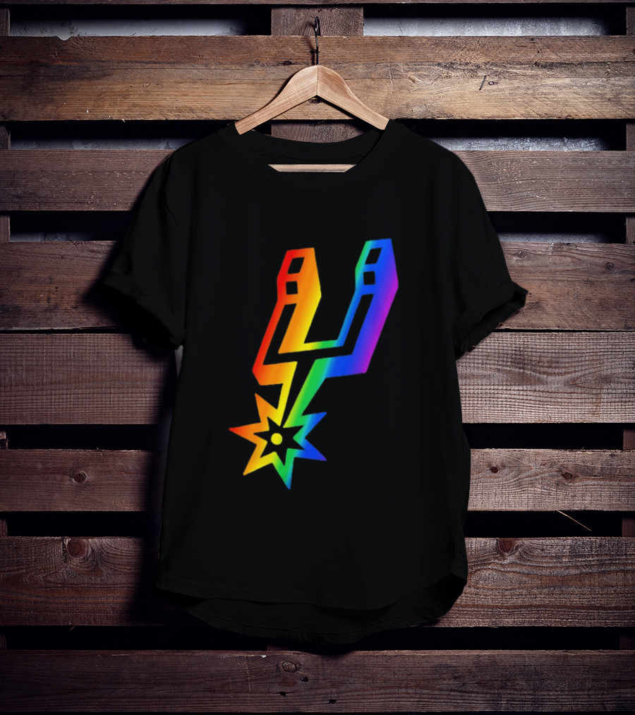 San Antonio Spurs LGBT Pride Rainbow Spurs T-Shirt