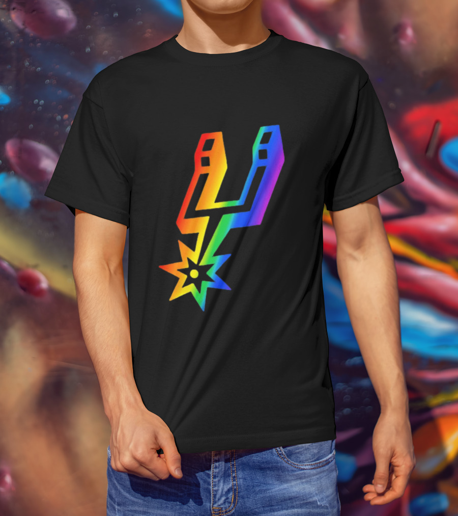 San Antonio Spurs LGBT Pride Rainbow Spurs T-Shirt