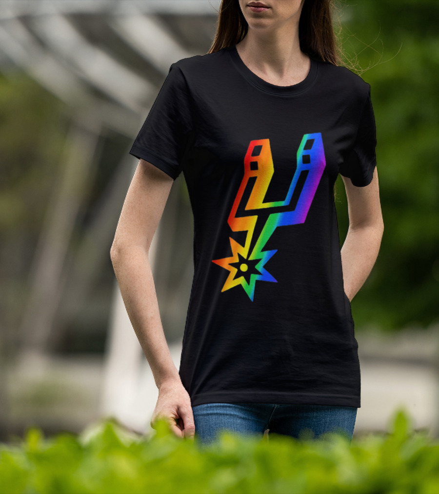 San Antonio Spurs LGBT Pride Rainbow Spurs T-Shirt