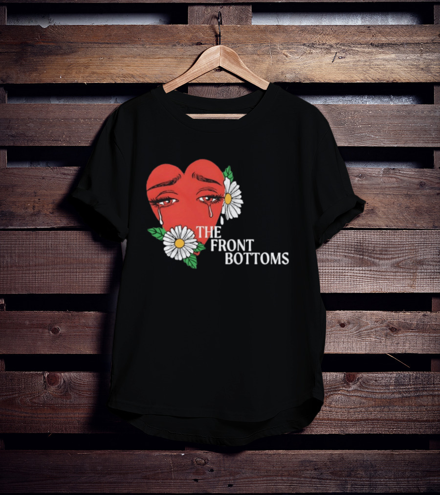 The Front Bottoms Heart With Crying Eyes And Daisies T-Shirt