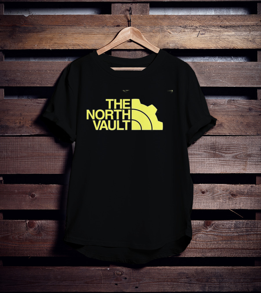 The North Vault Parody Text With Yellow Gear T-Shirt