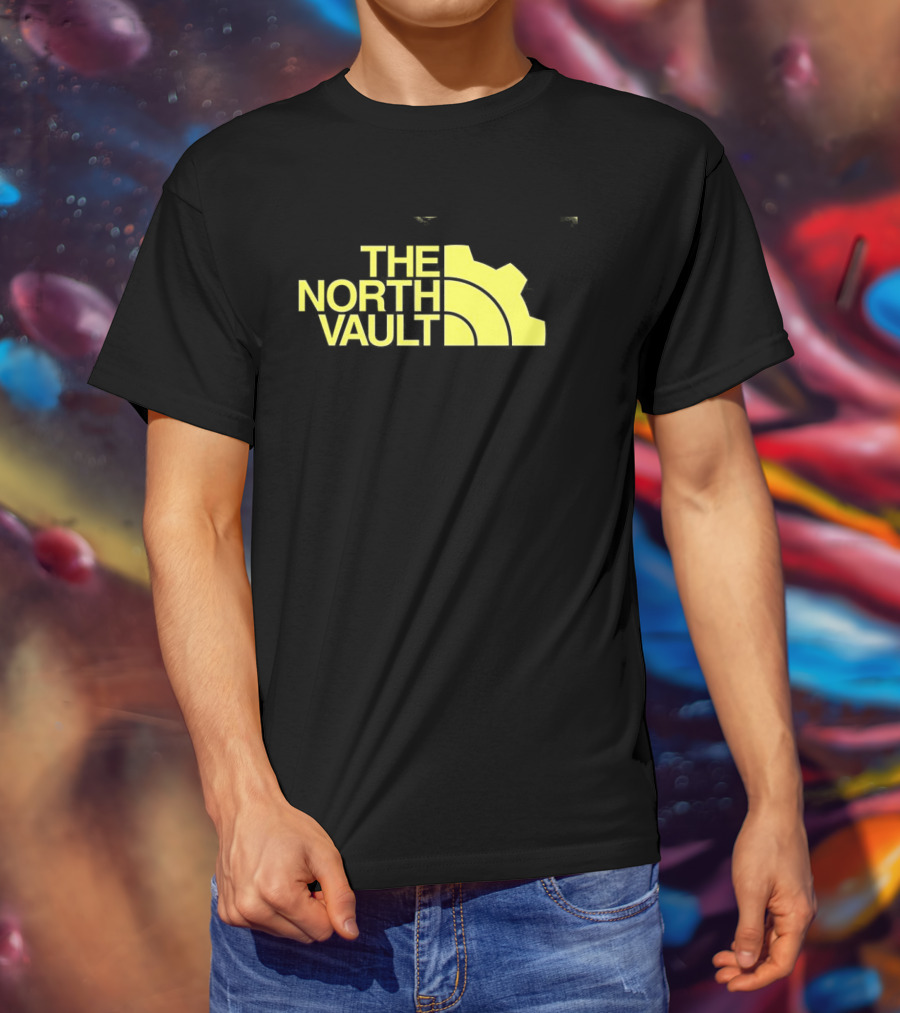 The North Vault Parody Text With Yellow Gear T-Shirt