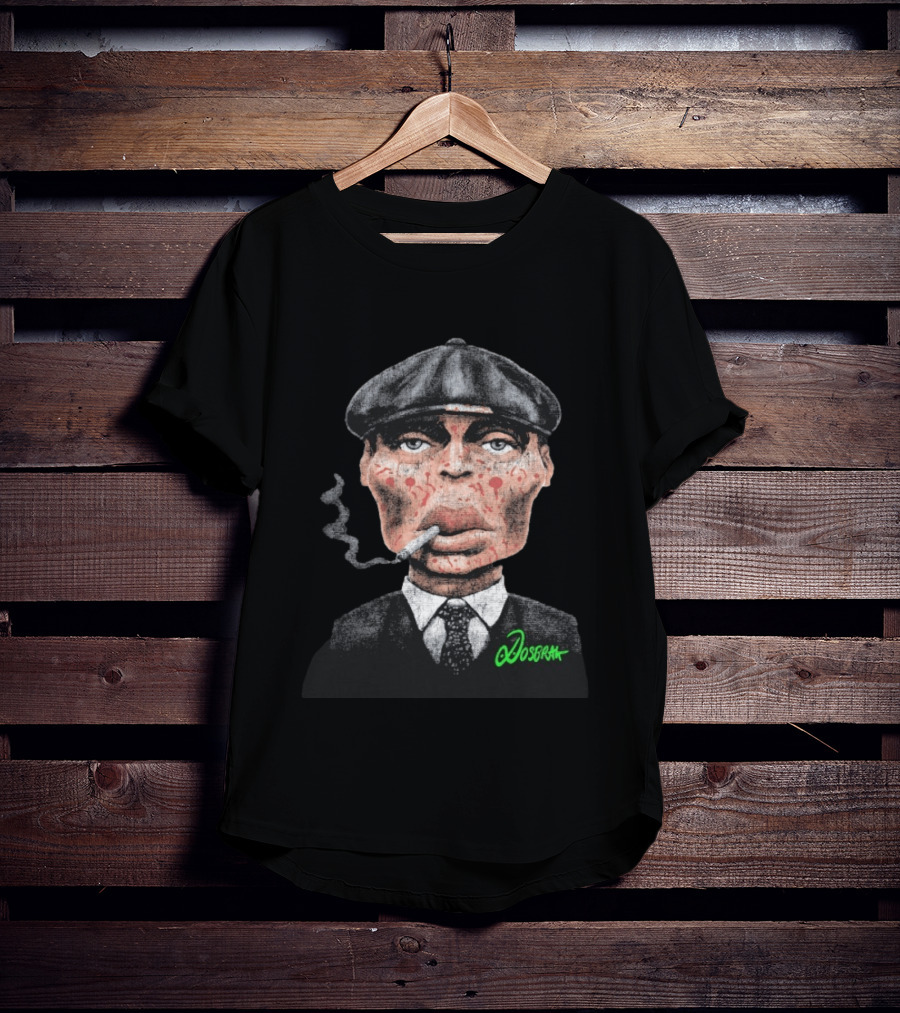 Tommy Shelby Smoking Cigarette By Dosbrak T-Shirt
