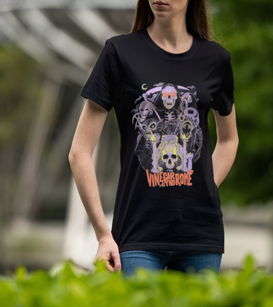 Vinegar Syndrome Spookies Horror Monsters Skeletons And Creatures Collection T-Shirt