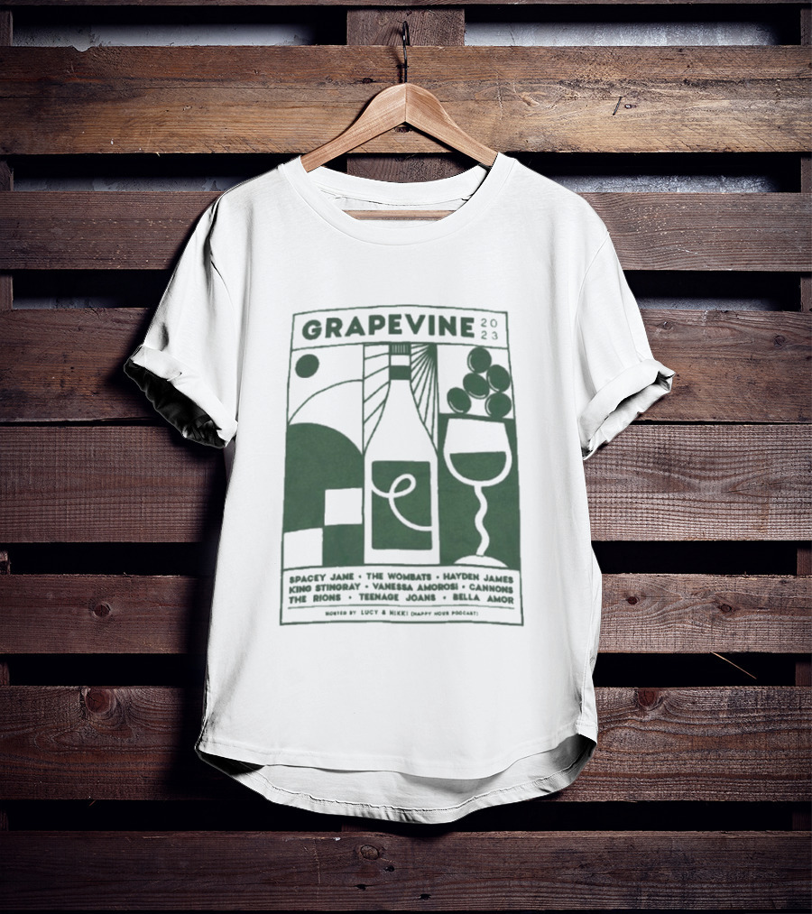 Grapevine 2023 Lineup Gang Of Youths The Wombats Hayden James Teenage Dads T-Shirt