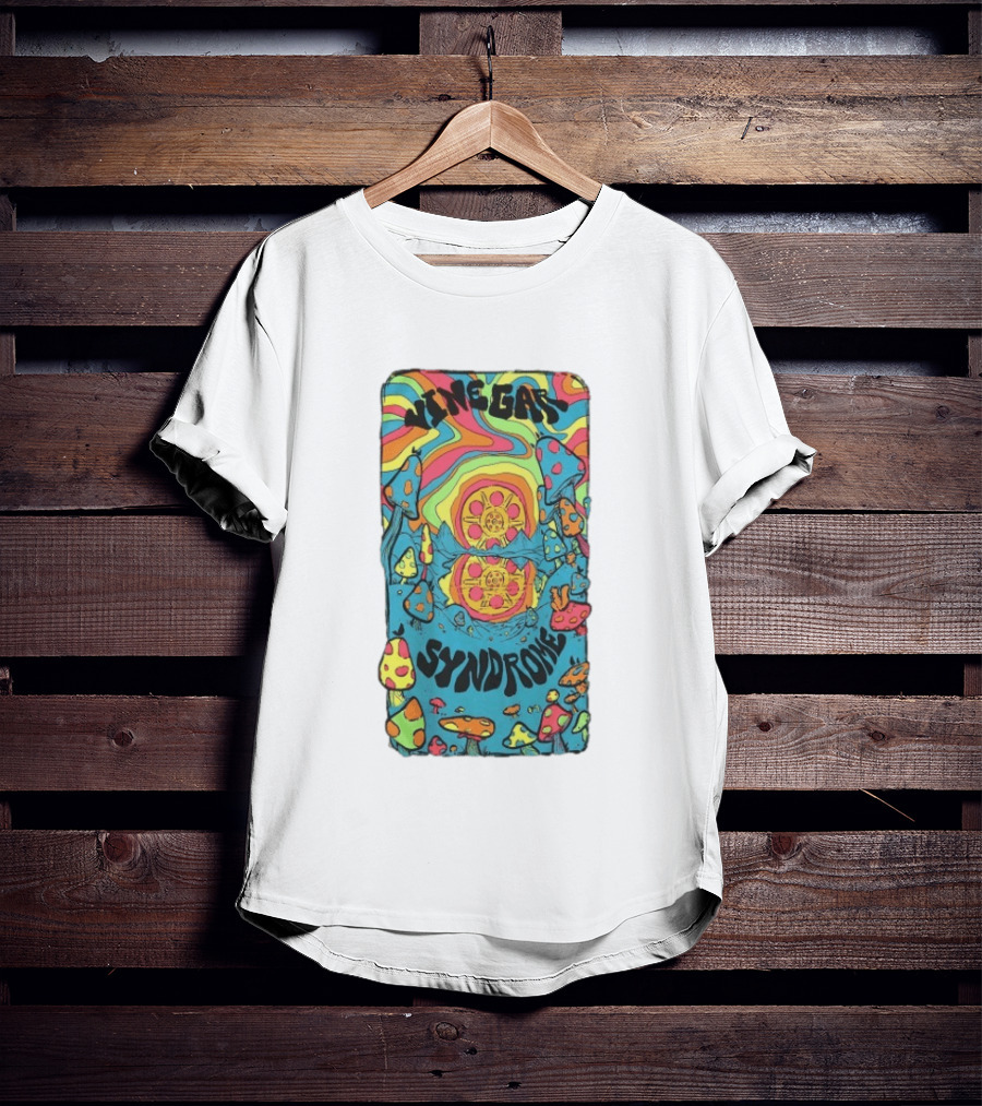 Vinegar Syndrome Shroomland Psychedelic Sun Variant Trippy Mushrooms T-Shirt