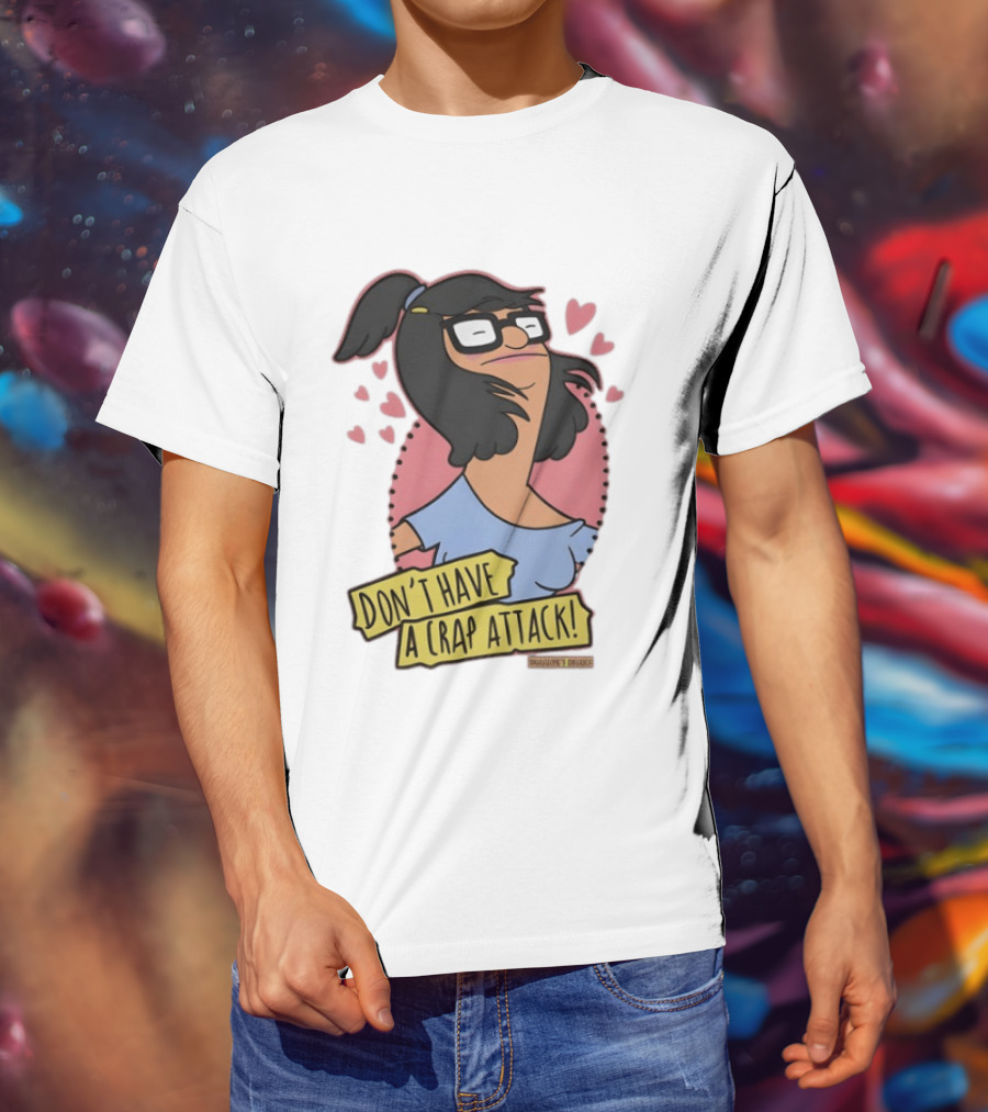 Bob's Burgers Don't Have A Crap Attack Character Graphic With Pink Hearts T-Shirt