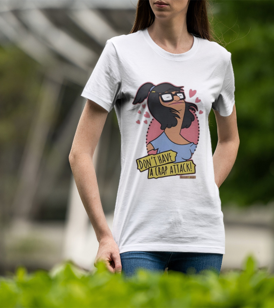 Bob's Burgers Don't Have A Crap Attack Character Graphic With Pink Hearts T-Shirt