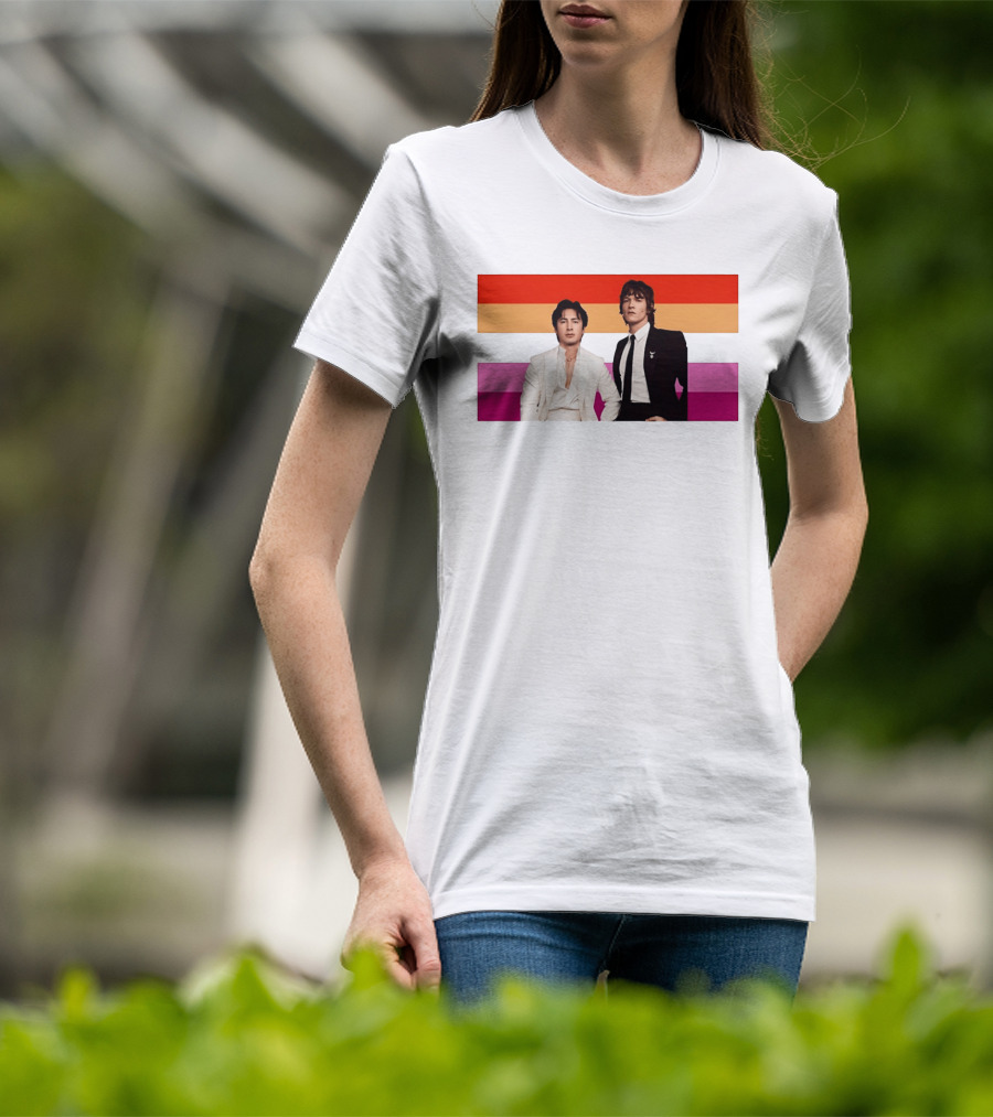 Hudson Williams Connor Storrie Lesbian Pride Flag Themes T-Shirt