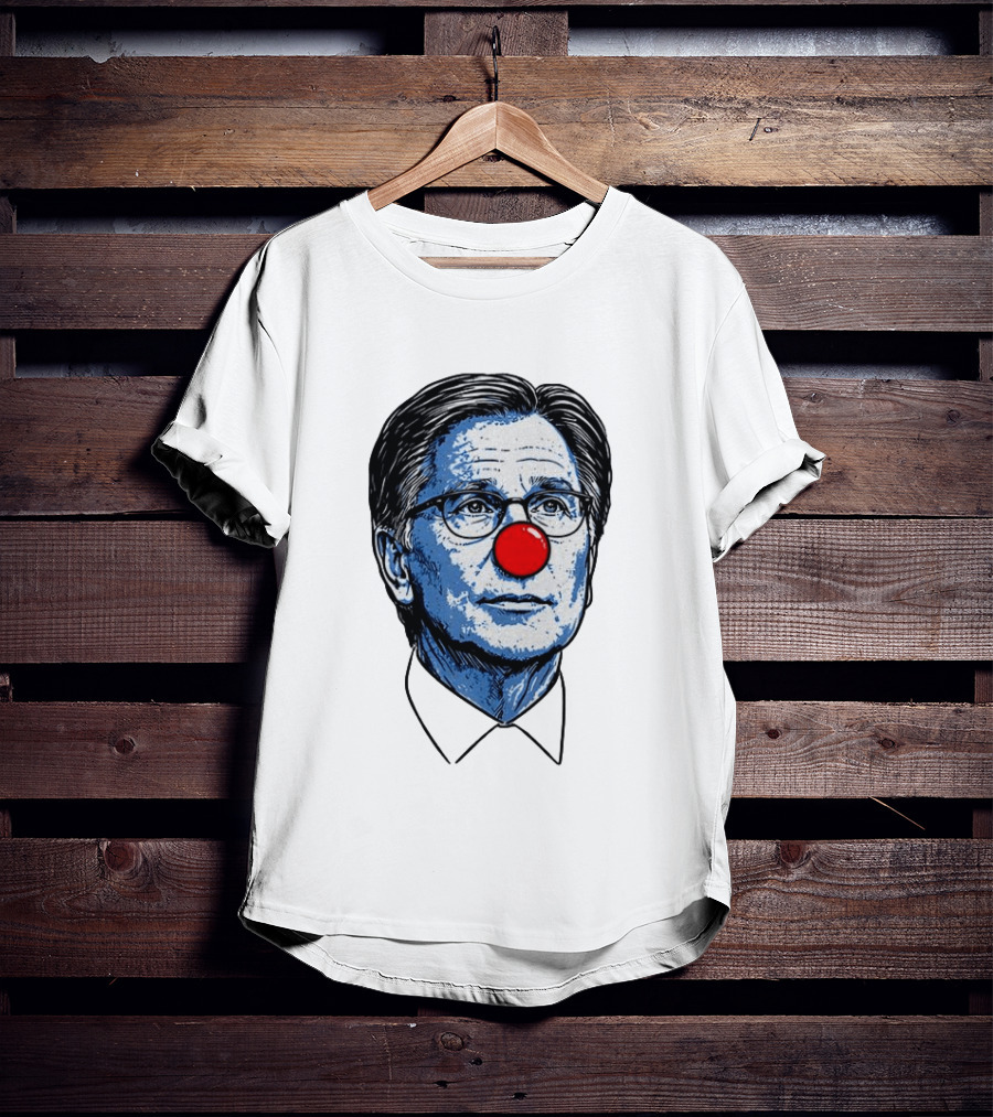 Dan Lifshatz Clown Red Nose Illustration Pop Culture T-Shirt