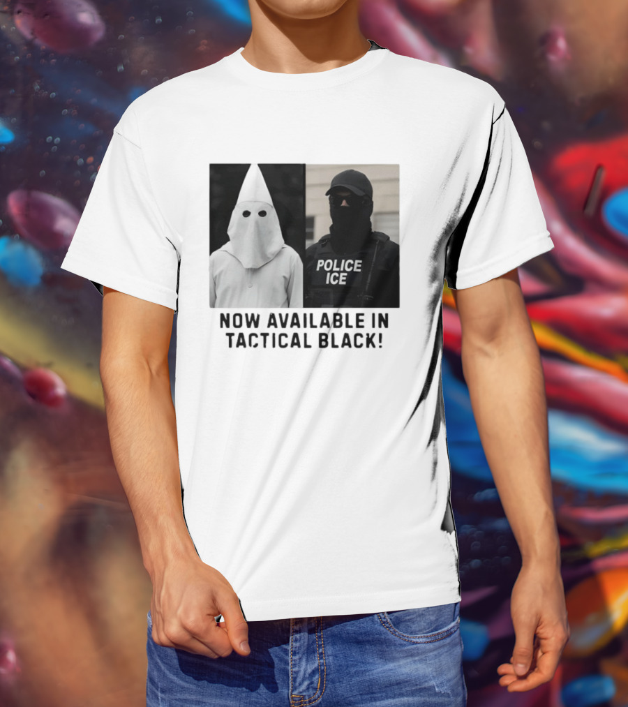 Now Available In Tactical Black Anti ICE Police ICE T-Shirt