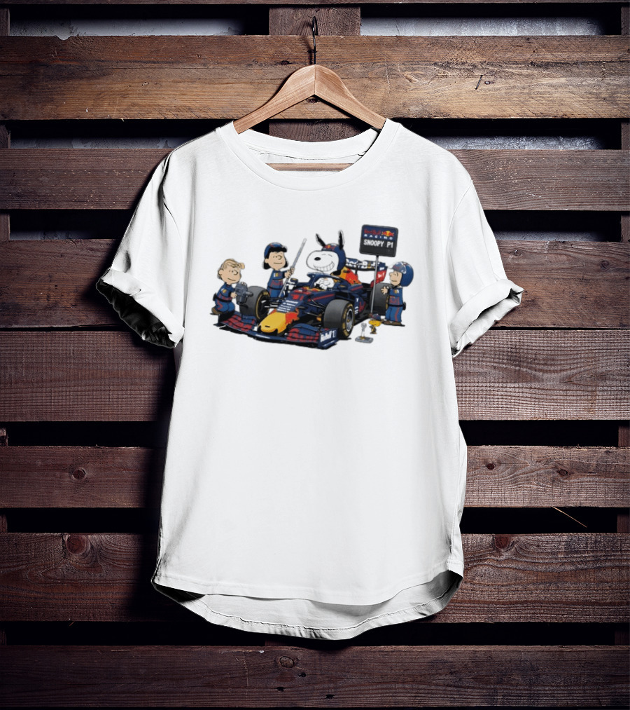 Red Bull Racing Snoopy P1 Peanuts Motorsport Pit Crew T-Shirt