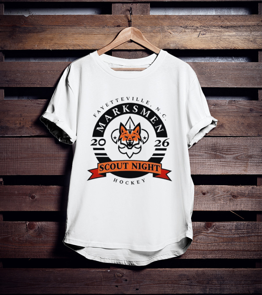 Fayetteville NC Marksmen Scout Night Hockey 2026 T-Shirt