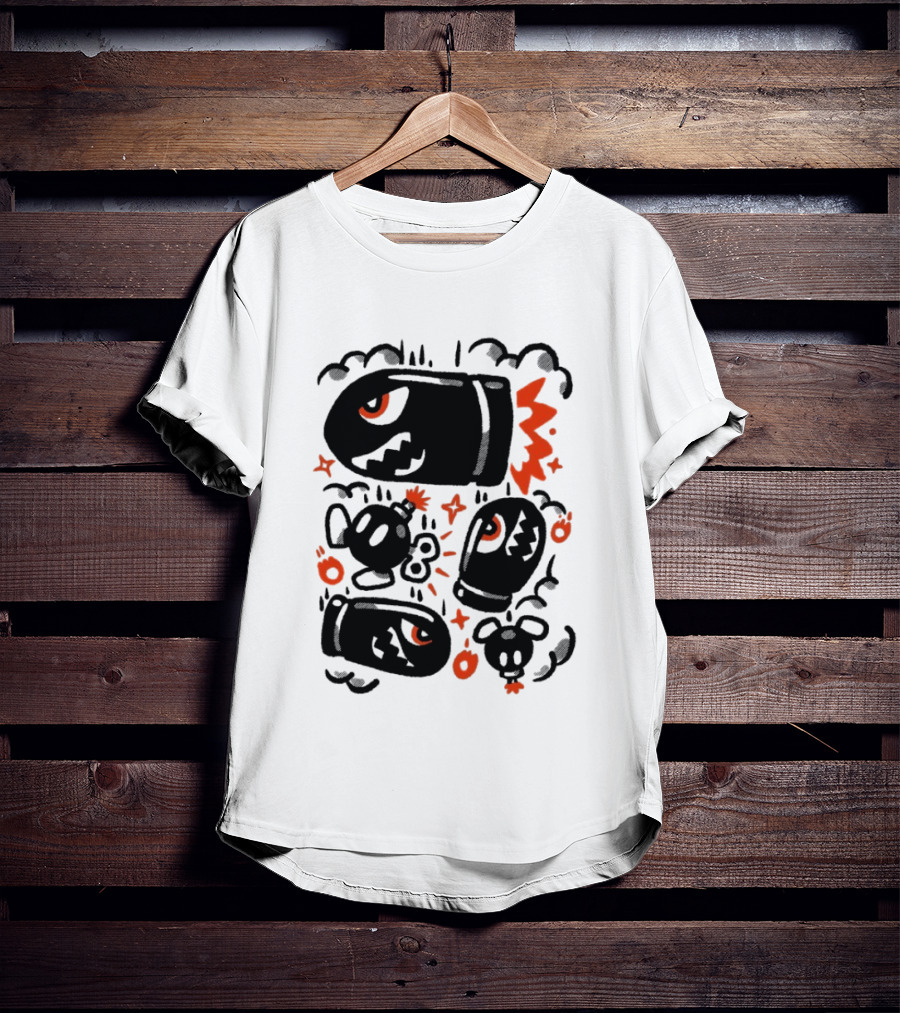 Terry Mack Bob Ombing Run Bullet Character Explosive Motion T-Shirt