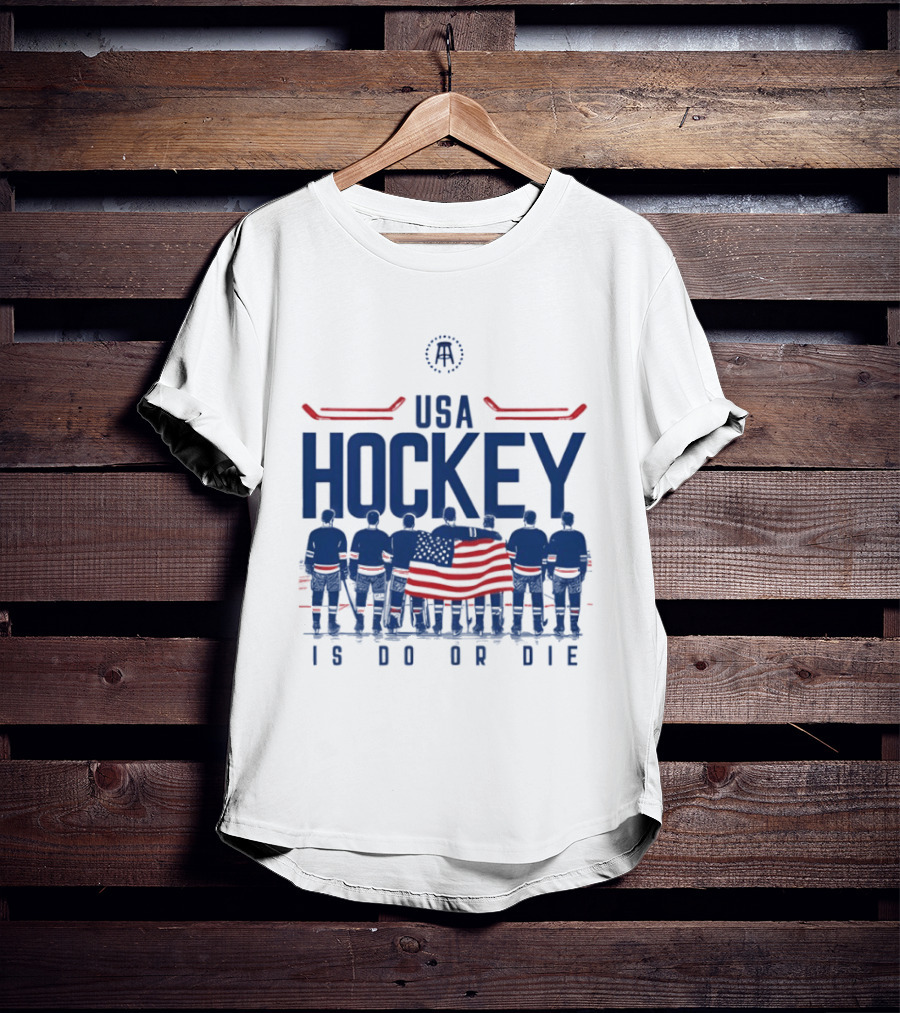 USA Hockey Is Do Or Die Players Flag Ice Skating Team With American T-Shirt