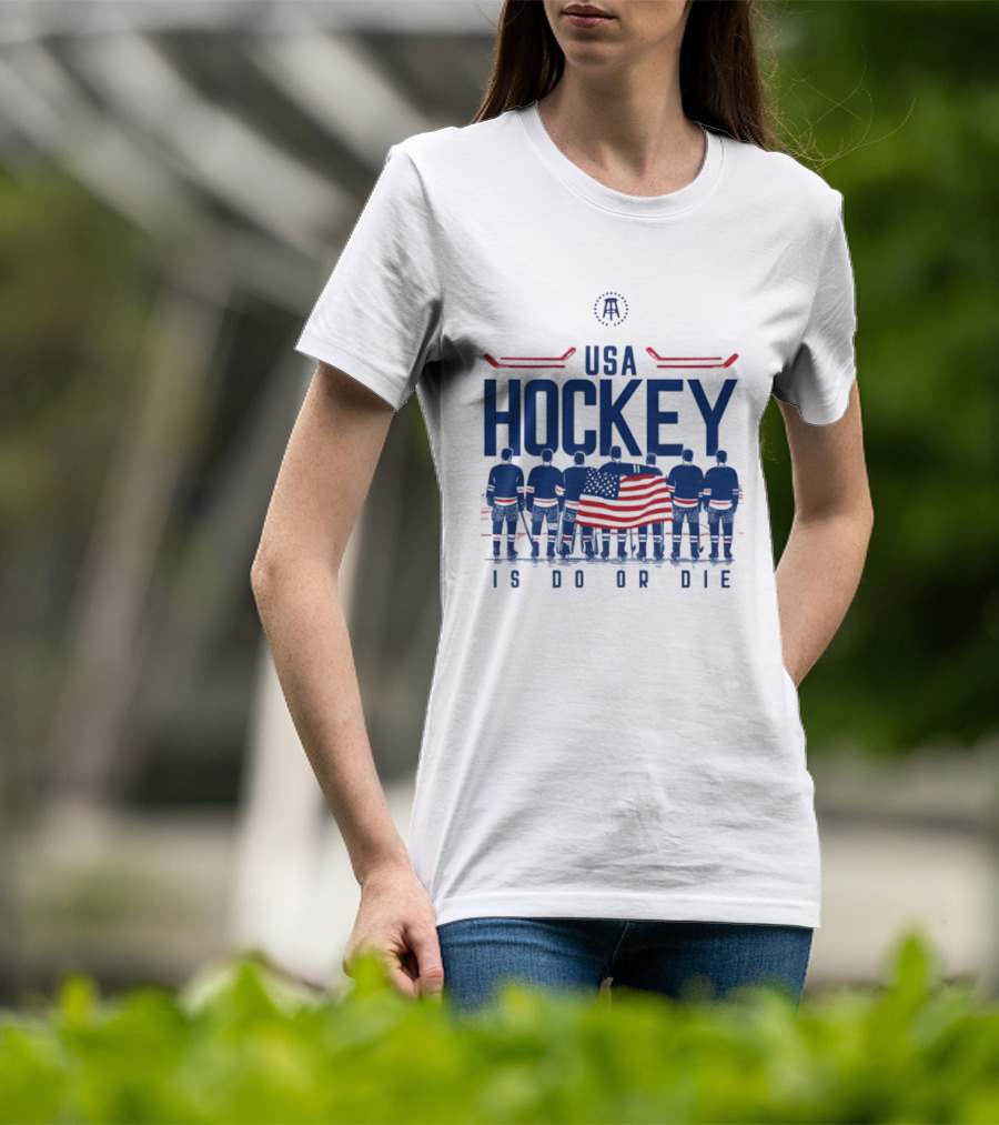 USA Hockey Is Do Or Die Players Flag Ice Skating Team With American T-Shirt