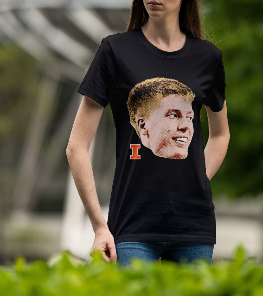 Ben Humrichous Illinois Fighting Illini Big Head I T-Shirt