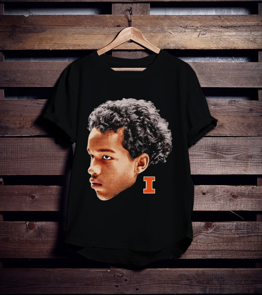 Blake Fagbemi Illinois Fighting Illini Big Head Iconic I T-Shirt