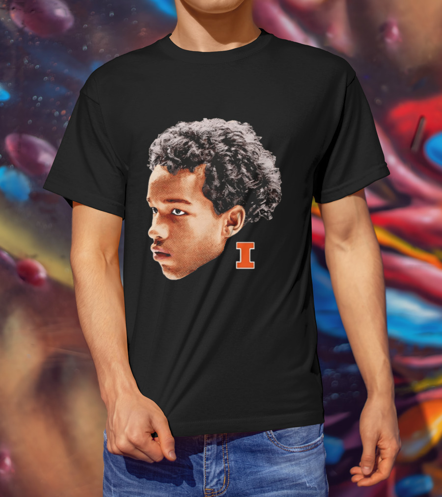 Blake Fagbemi Illinois Fighting Illini Big Head Iconic I T-Shirt