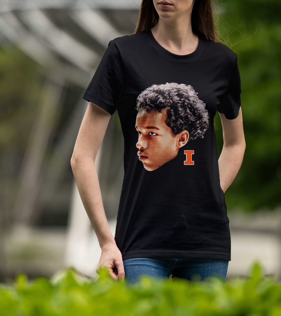 Blake Fagbemi Illinois Fighting Illini Big Head Iconic I T-Shirt