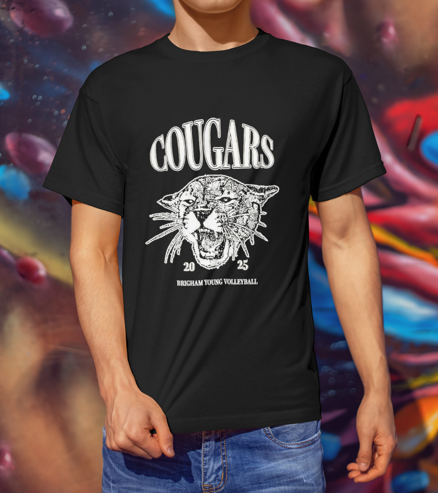 Cougars Brigham Young Volleyball 2025 Team Spirit T-Shirt