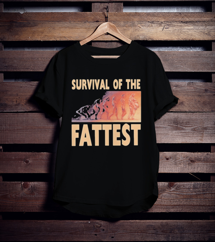 Survival Of The Fattest Evolutionary Humor Fat Wreck Chords T-Shirt