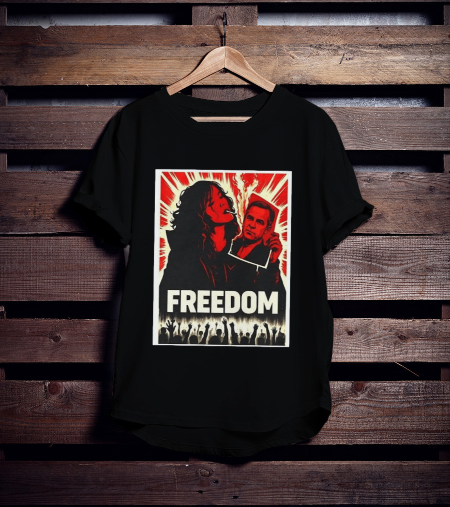 Freedom Expression Red And Black Powerful Political T-Shirt