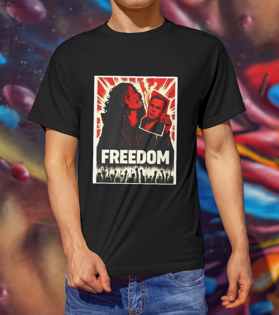 Freedom Expression Red And Black Powerful Political T-Shirt