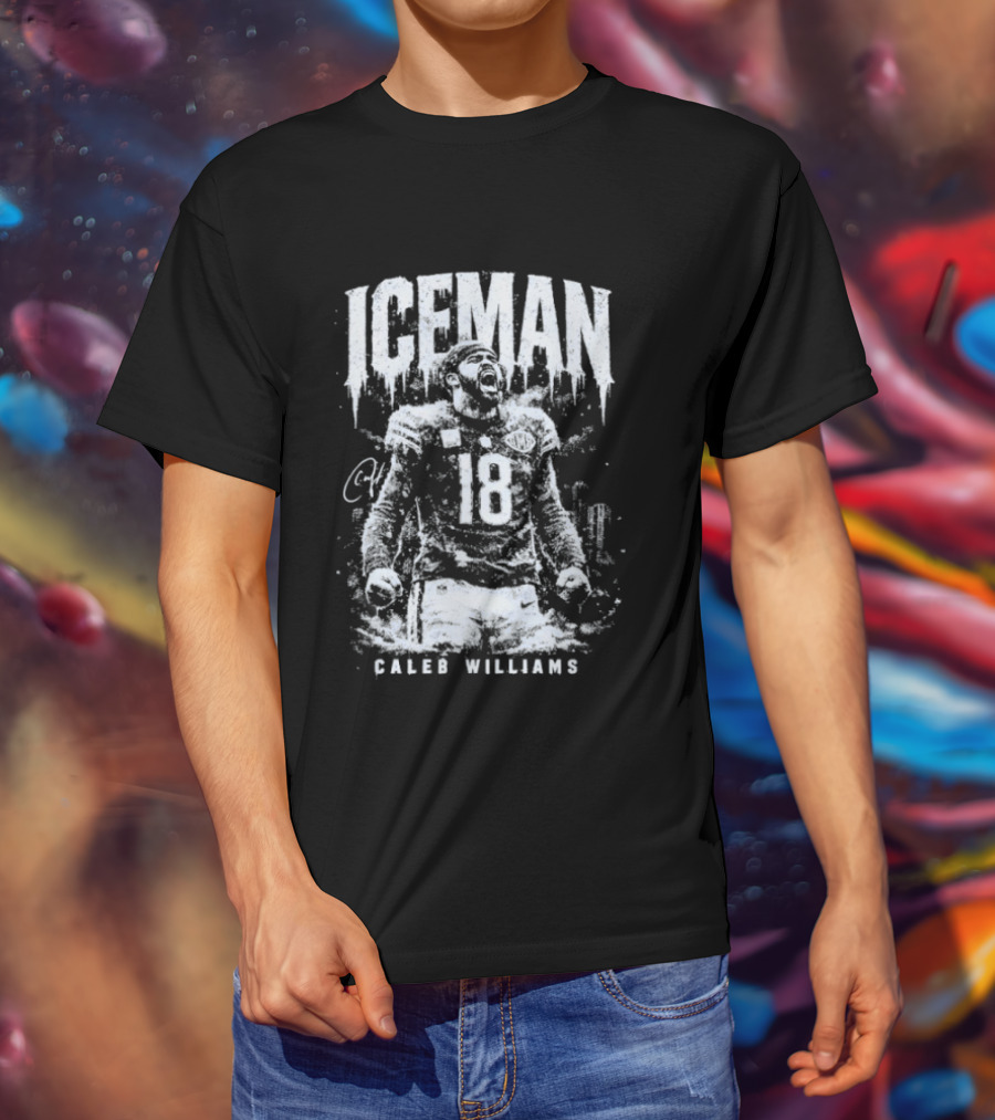 Iceman Caleb Williams 18 Chicago Bears Football T-Shirt